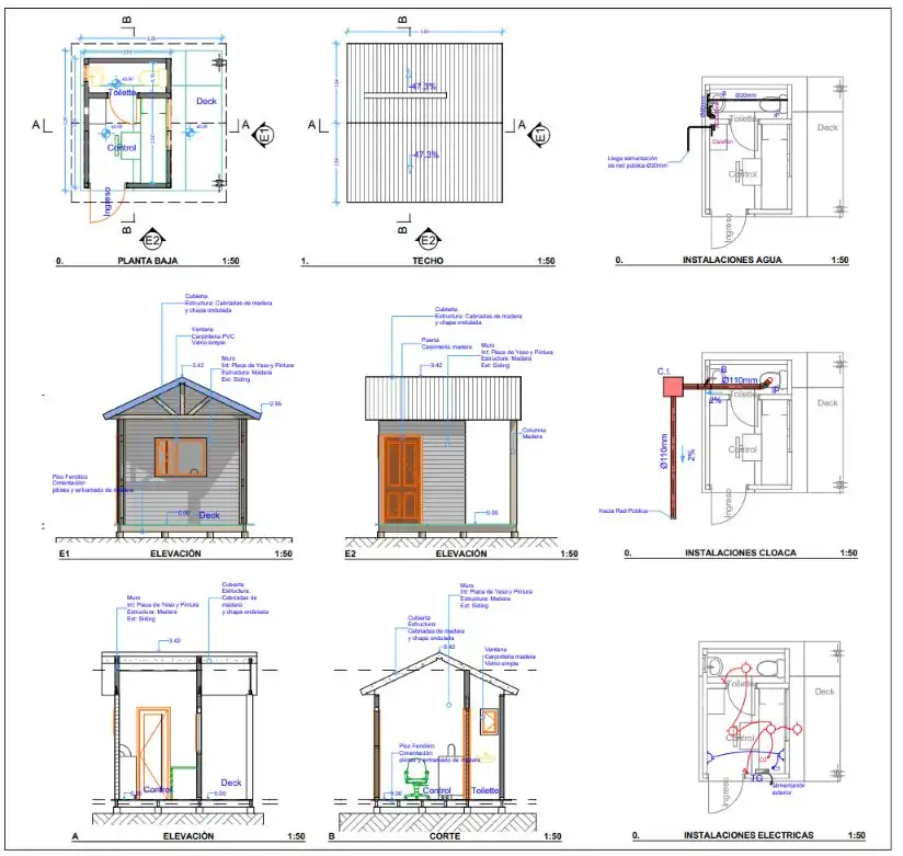Diseño y planificación de la garita de atención al visitante